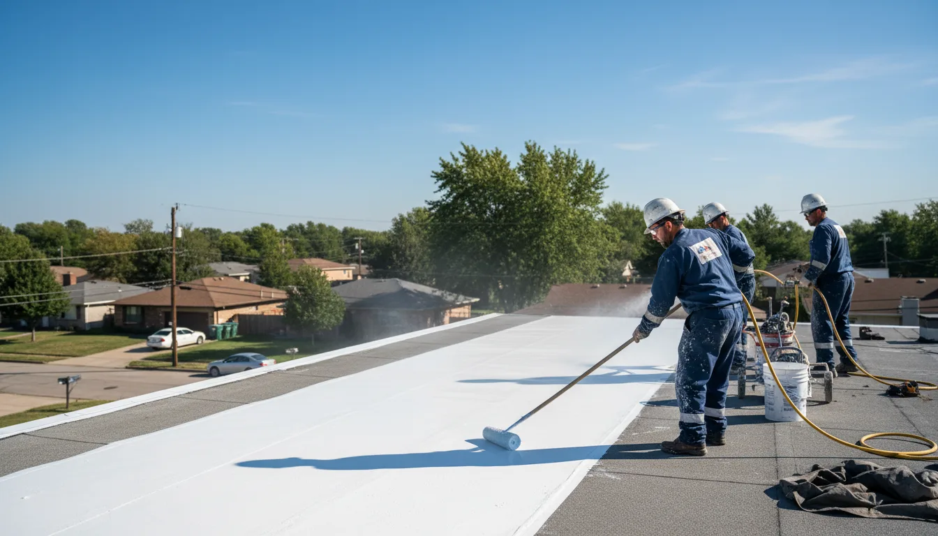 Commercial roof coating in Marshall, IL near me